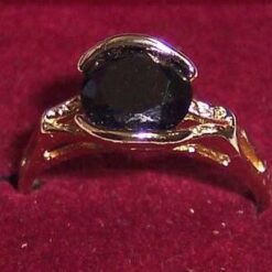 Inel placat cu aur de 14k si onix