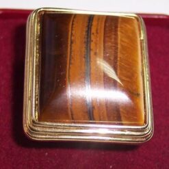 Inel placat cu aur de 14k si ochi de tigru