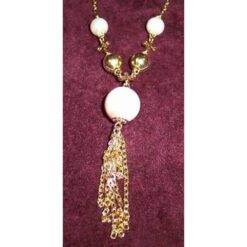 Colier placat cu aur de 14 k cu perla