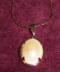 Colier placat cu aur de 14 k cu perla