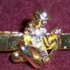 Ac de cravata, placat cu aur de 14 k