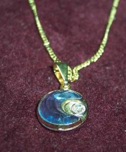 Pandantiv placat cu aur de 14k, pe lantisor - unicat !
