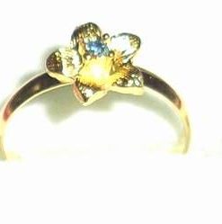 Inel placat cu aur de 14k, cu cristale transparente