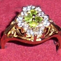 Inel placat cu aur de 14k cu  cristale
