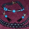 Set de bijuterii placate cu aur de 14k, din hematit