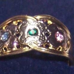 Inel placat cu aur de 14k, cu cristale transparente