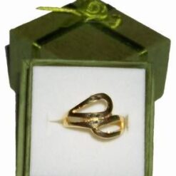 Inel placat cu aur, cu cifra 8 stilizata