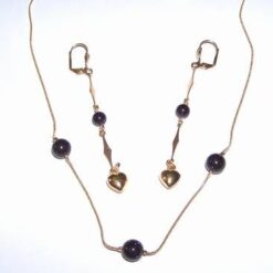 Set de bijuterii placate cu aur de 14k