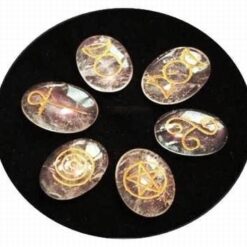 Pandantiv argintat cu simbol Reiki in cristal de safir