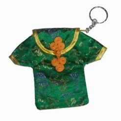 Breloc hainuta cu fermoar - verde