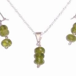 Set din olivina si argint