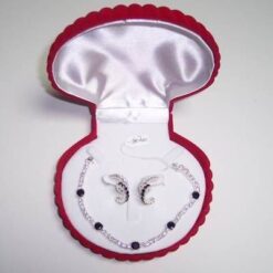 Set din argint cu cristale de Swarovsky si onix