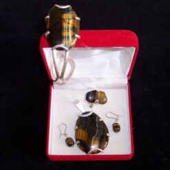 Set de bijuterii din argint 925 cu ochi de soim
