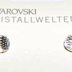 Cercei din metal nobil cu cristale Swarovski multifatetate