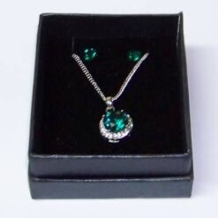 Set de bijuterii cu cristale Swarovski Elements rosii