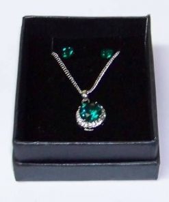 Set de bijuterii cu cristale Swarovski Elements albastre