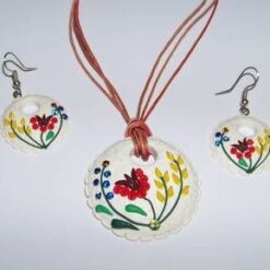 Set de bijuterii cu cristale Swarovski Elements rosii