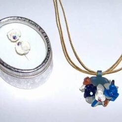 Set de bijuterii cu cristale Swarovski Elements rosii