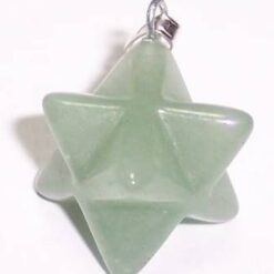 Merkaba din cristal de jasp roscat - ARGINTAT