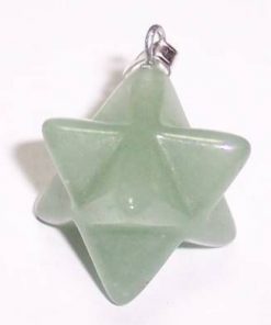 Merkaba din cristal de jasp roscat - ARGINTAT