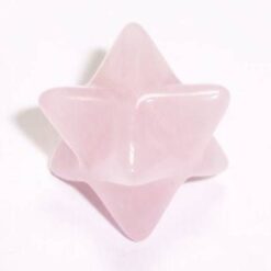 Merkaba din cristal de jasp roscat - ARGINTAT