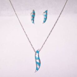 Set din turcoaz cu montura din argint